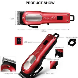 Crostal Rechargeable Electric Hair & Beard Trimmerfor men and women (as per stock) Grooming Kit 180 minRuntime 3 Length Settings image 3