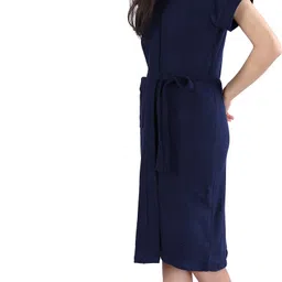 lacylook Navy Blue Large Bath Robe-picture-35
