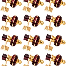 ghazian Maroon, Gold Curtain Knobs, Rod Rail Bracket Metal-picture-29