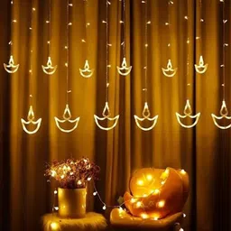 friendzy 150 LEDs 10 m Yellow Flickering, Steady, Color Changing Diya Rice Lights-picture-36