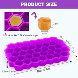 anjaniputra Silicone 37 Cavity Ice Cube Mould Maker Multicolor Silicone Ice Cube Tray image 4