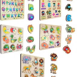 Jumbo Size Animal, Fruits, Vegetables, ABCD & Numbers Wooden Puzzle-image-18