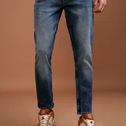 highlander Men Tapered Fit Mid Rise Blue Jeans image 4