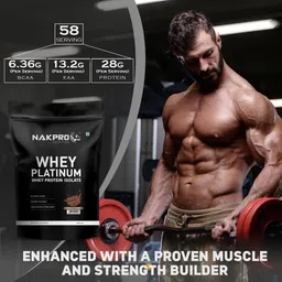 nakpro 100% Platinum Isolate | 28g Protein, 7.01g BCAA | Whey Protein image 3