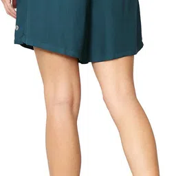 van heusen Solid Women Blue Regular Shorts image 2