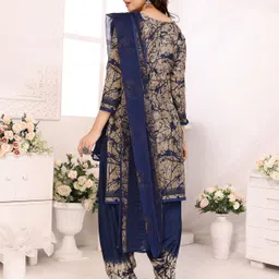 krishani creation Unstitched Crepe Salwar Suit Material Printed image 2