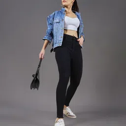 miss chase Women Boot-Leg High Rise Black Jeans image 2