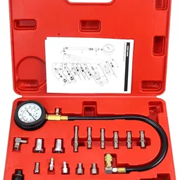 uptodatetools Analog Tire Pressure Gauge Diesel Engine Compression Tester Automotive Fuel Pressure Tester Kit-picture-18