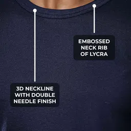 fighterhero Women Printed Round Neck Cotton Blend Navy Blue T-Shirt image 5