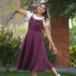 rajoriya Women Purple Dungaree image 2