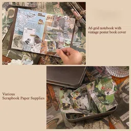 krithi 346pcs Aesthetic Journal Supplies Kit, Perfect for Gifting, Mushroom Theme, Scrapbook Kit image 3