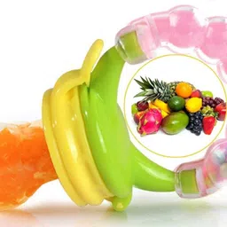 babygo Organic Baby BPA-Free Silicone Nipple fruit Nibbler with Rattle Handle Teether and Feeder-picture-15