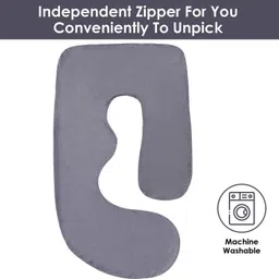 mom's moon Luxury Microfibre Solid Pregnancy Pillow Pack of 1 image 4