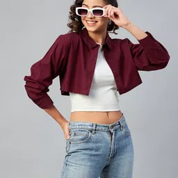 chimpaaanzee Women Regular Fit Solid Spread Collar Casual Shirt-picture-14