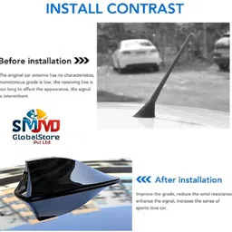 smjmd global Store Universal Shark Fin Black Car Antenna For Ertiga Satellite Vehicle Antenna image 3