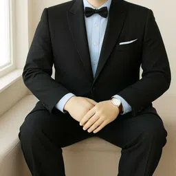 ifox lifestyle Men Plus/Big/Tall Size Two Piece formal/Party/Wedding/Marriage Solid Suit image 4