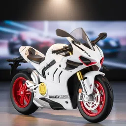 gknex 1:10 Die-Cast Metal Sports Motorcycle Toy | Realistic Mini Bike Model-picture-44