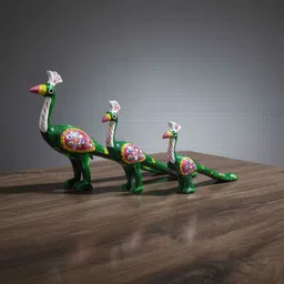 magneto PEACOCK GREEN Decorative Showpiece - 8 cm image 3