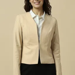 allen solly Women Solid Single Breasted Formal Blazer image 1