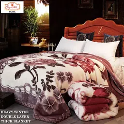 signature Floral Double Mink Blanket for Heavy Winter image 4