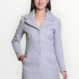 troo blue Women Solid Double Breasted Casual Blazer-picture-36