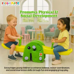 kidsmate Seesaw for Kids, Indoor & Outdoor Teeter Totter, Wide‑Base See Saw/baby Rocker image 5