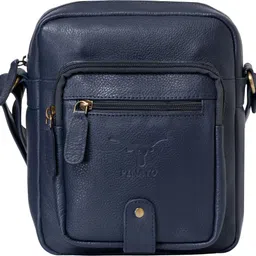 pinato Blue Men & Women Sling Bag PL-3103 Navy Sling Bag Handmade-picture-15