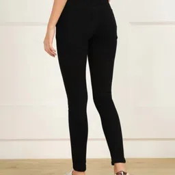 botumqute Women Slim High Rise Black Jeans image 2