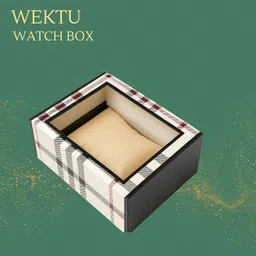 wektu Luxury Watch & Jewelry Storage Box/Multipurpose Use/WhiteAndChek/83 Watch Box-picture-28