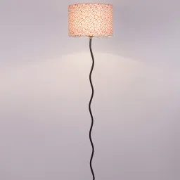 Yogasana Multicolour Cottan Fabric Shade Club Floor Lamp With Iron Base By New Era image 4
