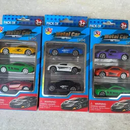 waktoro 3-Piece Die-Cast Small Metal Cars Toy Set image 3