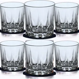 (Pack of 6) Karat Glass Set Home Office Glass Water Glass Business Promotion Gifts Portable Juice, Water, Whisky, Beer, Rum Glass Cup. Wine and Whiskey Glass, Water and Juice Tumbler Glass Set, with Multi-Purpose Beverage Drinking Transparent Glass, Clear (Dubai) Bar Glass for Drinking Bourbon, Whisky, Scotch, Cocktails, Cognac- Old Fashioned Cocktail Tumblers Glass Set Whisky Glass-image-35