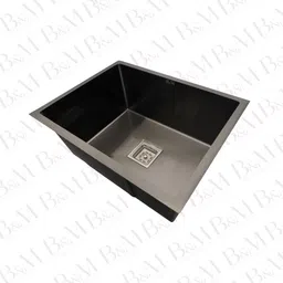 bowlsandmore | 24" x 18" x 10" | KITCHEN SINK WITH SOAP DISPENSER | HANDMADE KITCHEN SINK BLACK MATT FINISH VESSEL SINK Vessel Sink image 5