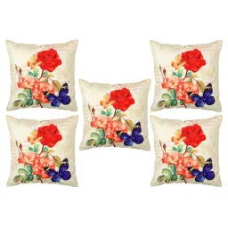 Multicolor Abstract Polyester 16 X 16 Inches Cushion Cover (Set of 5) by Bella True image 2