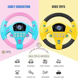 kcr Premium Kids Driving Steering Wheel Funny Interactive Driving Wheel with Music image 5