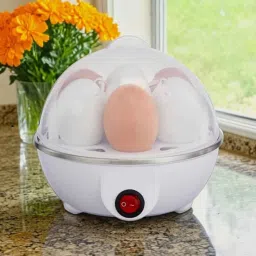 utility jet Electric Egg Boiler with 3 Boiling Mode & Overheat Protection (White) image 1