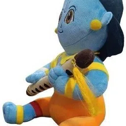 vvs toys Soft Toys for Kids Lord Krishna with Bansuri, Kanha Ji Toys Stuffed Teddy Bear - 35 cm image 5