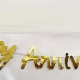 bash n splash Printed Golden Happy Anniversary Pastel Green Balloon with Confetti Balloon & Golden Chrome Balloon, Anniversary Party balloon (Pack of 62) Balloon image 2