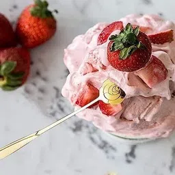 rhnfashion 4pcs golden spons,coffee spoon, flower teaspoons,Desserts Spoons Stainless Steel Cutlery Set image 2