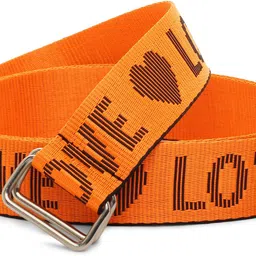 zoro Men Casual, Party, Formal, Evening Orange Canvas Belt-picture-36