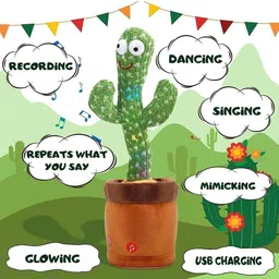sonpal Kids Electronic Pets, Children Playing Talking Toy Cactus image 2