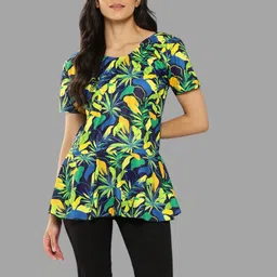 Aarika Womens Green-Black Colour Leaf Print Nylon Swim Suit With Goggle Self Design Women Green Swimsuit-picture-35