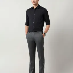 arrow Men Slim Fit Self Design Cut Away Collar Formal Shirt image 3