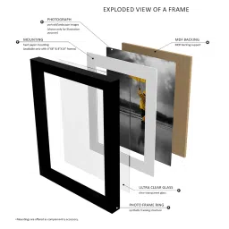 random Pack of 14 Brown & White Synthetic Wood Collage Photo Frames image 4