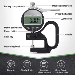 goodsbazaar Digital Thickness Gauge Micrometer Height Gauge image 3