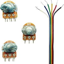 elph 100K, 100K, 47K Potentiometer Dual Audio Volume Control with 1 meter 6-core Ribbon Wire Electronic Components Electronic Hobby Kit-picture-18