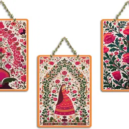 artvibes Pichwai Art Wall Hanging Home Decorative Wall Art for Living room (WH_96151N) Pack of 3-picture-13