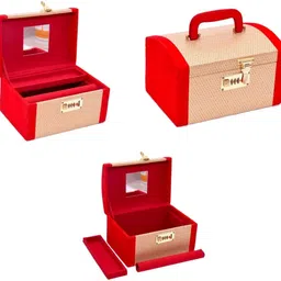 singaardani Wodden Vanity Box Diamond With Red Velvet Travel Vanity Box With Number Lock Antique Palki Bangle Box Vanity Box For Women Handcraft Rajwada Style Wooden Bangle And Jwellery Box Beauty Box For Women Wedding Vanity Box For Women Makeup Box Vanity Singardani Box For Women One large compartment and one round rod for bangles allows you to fit in a variety of stuff inside Vanity Box image 4