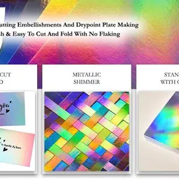 habercrafts Holographic Metallic A4 210 gsm Craft paper image 4