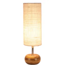 new era Paola White Jute Shade Table Lamp With Wood Base image 3